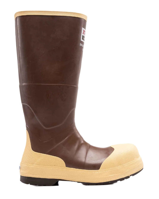 Brown Tan Coloured Xtratuf Legacy NXT Steel Toe Fishing Boots on white background #colour_brown-tan