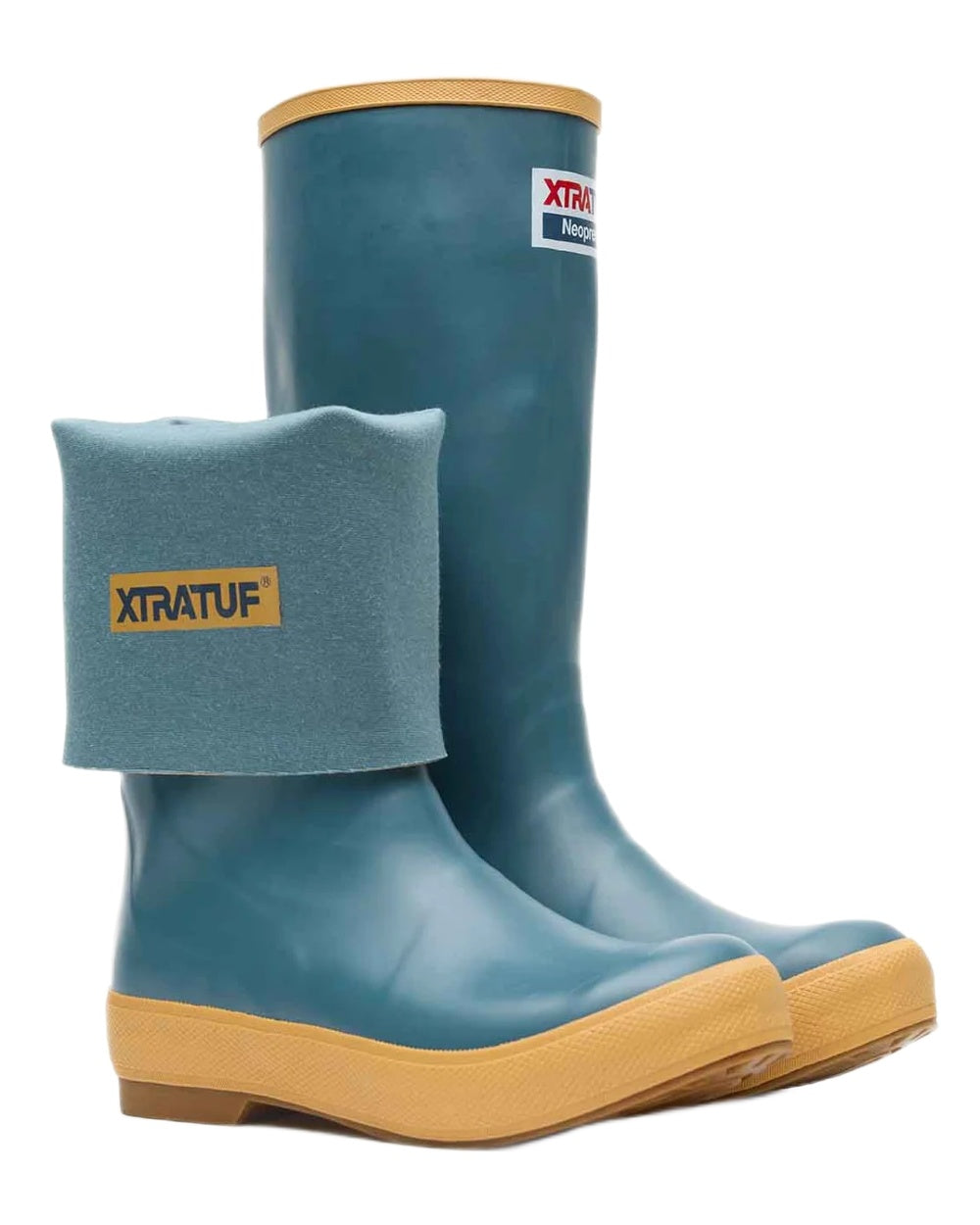 Marine Coloured Xtratuf Womens 15" Legacy Fishing Boots on white background #colour_marine