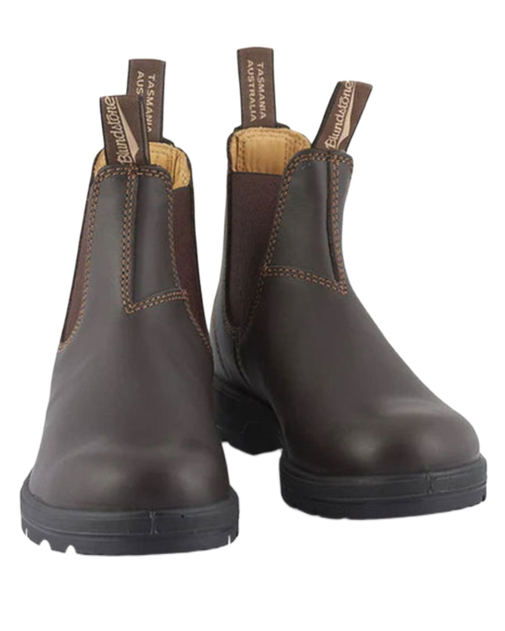 Walnut Coloured Blundstone 550 Brown Leather Chelsea Boots on White Background
#colour_walnut