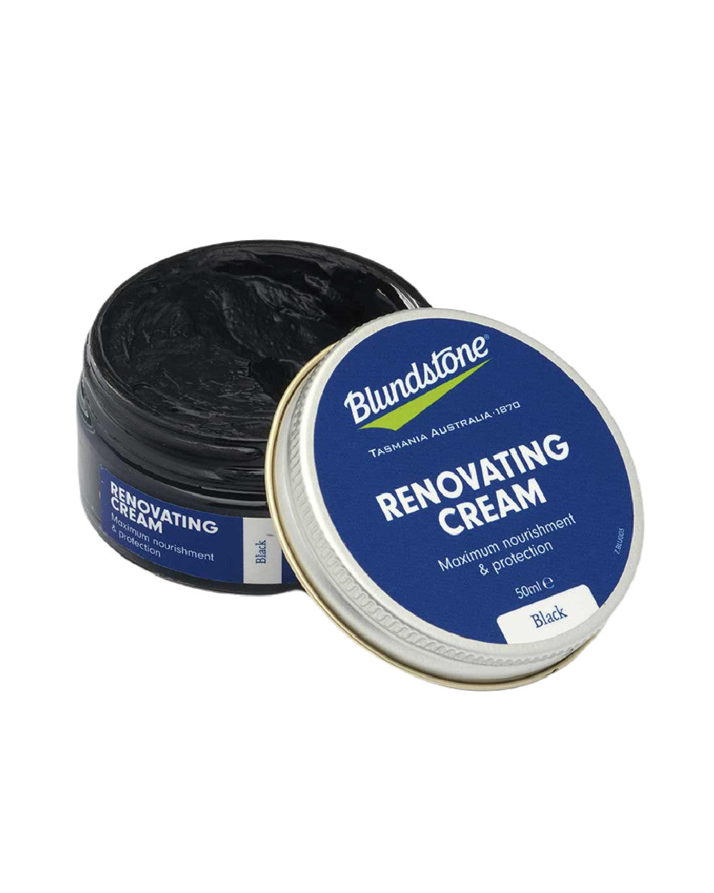 Black Coloured Blundstone Renovating Cream On A White Background #colour_black