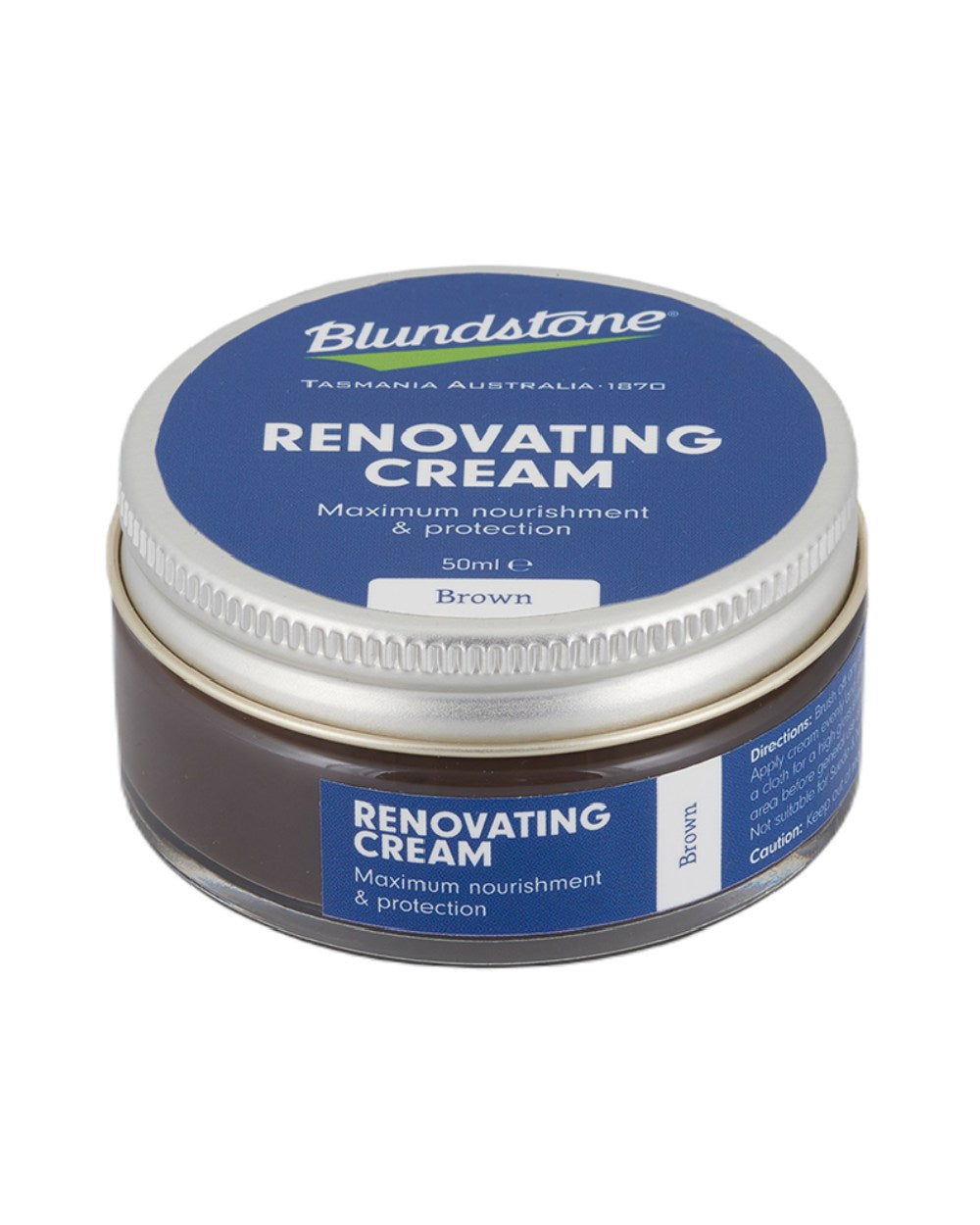 Brown Coloured Blundstone Renovating Cream On A White Background #colour_brown
