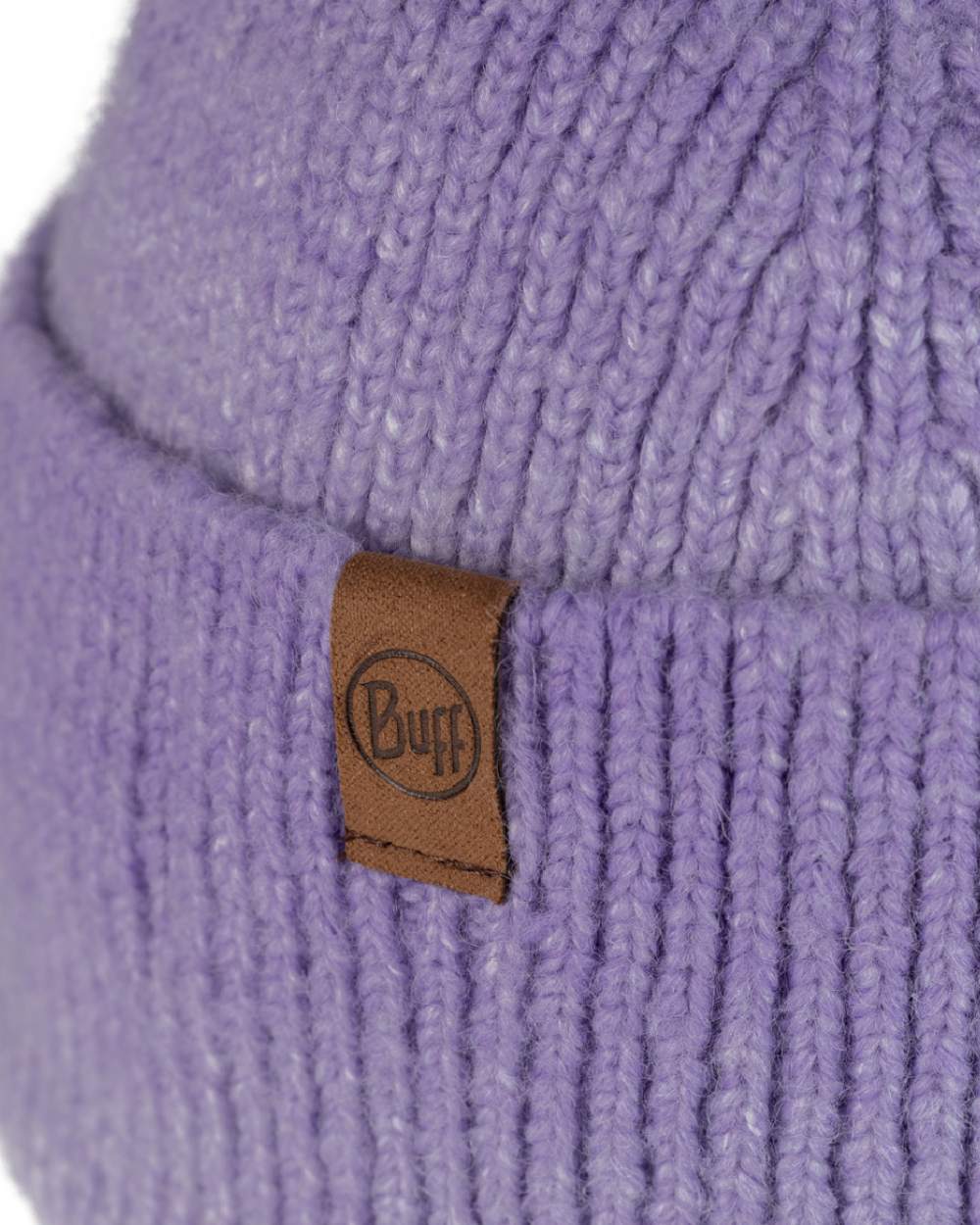 Lavender Coloured Buff Knitted Marin Beanie on white background #colour_lavender