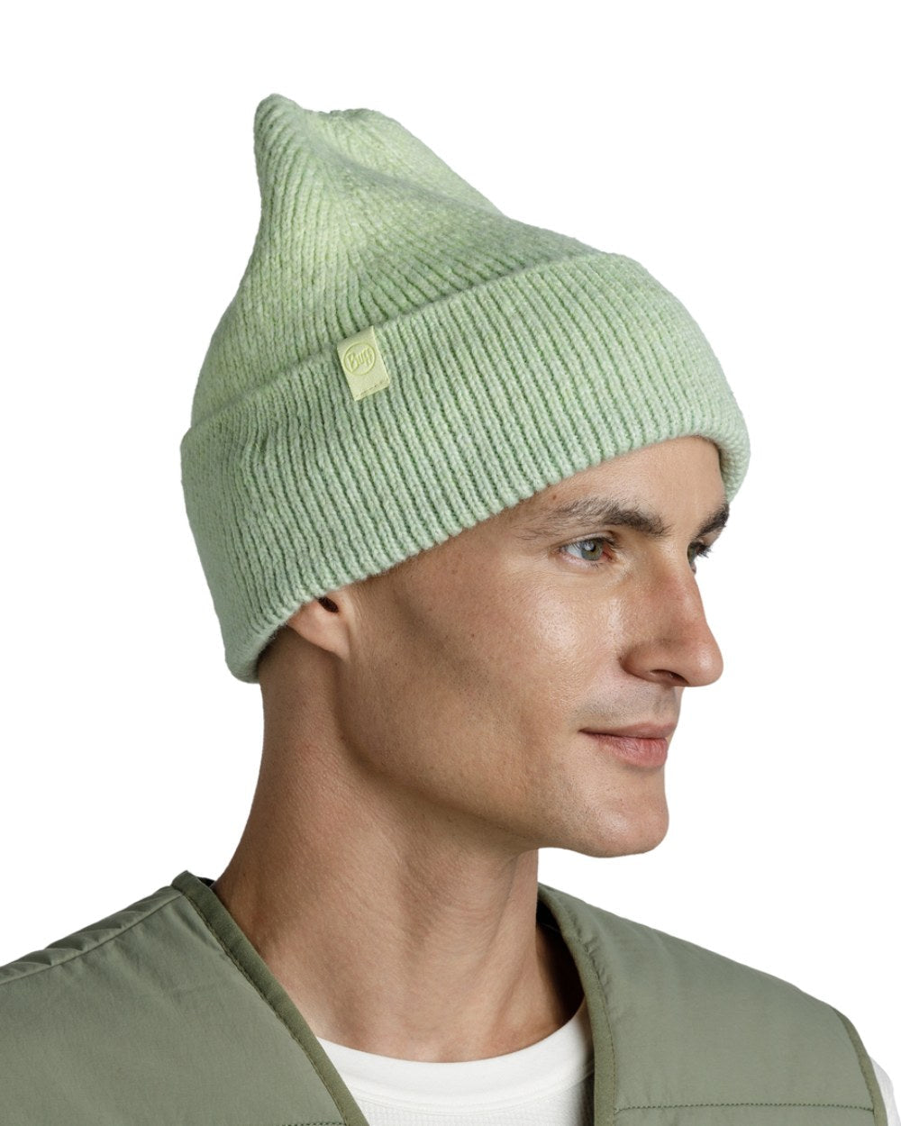 Opaline Coloured Buff Knitted Marin Beanie on white background #colour_opaline