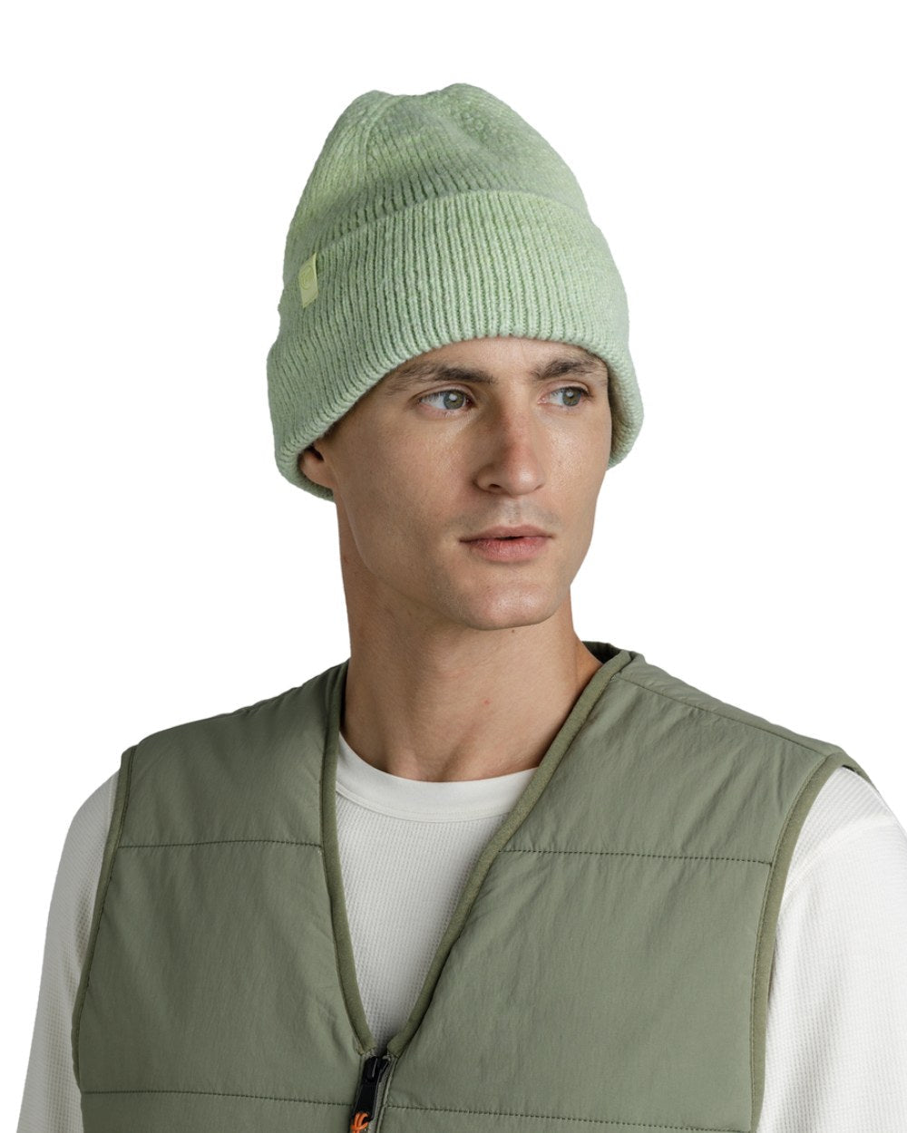 Opaline Coloured Buff Knitted Marin Beanie on white background #colour_opaline