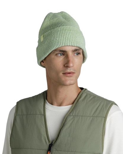 Opaline Coloured Buff Knitted Marin Beanie on white background #colour_opaline