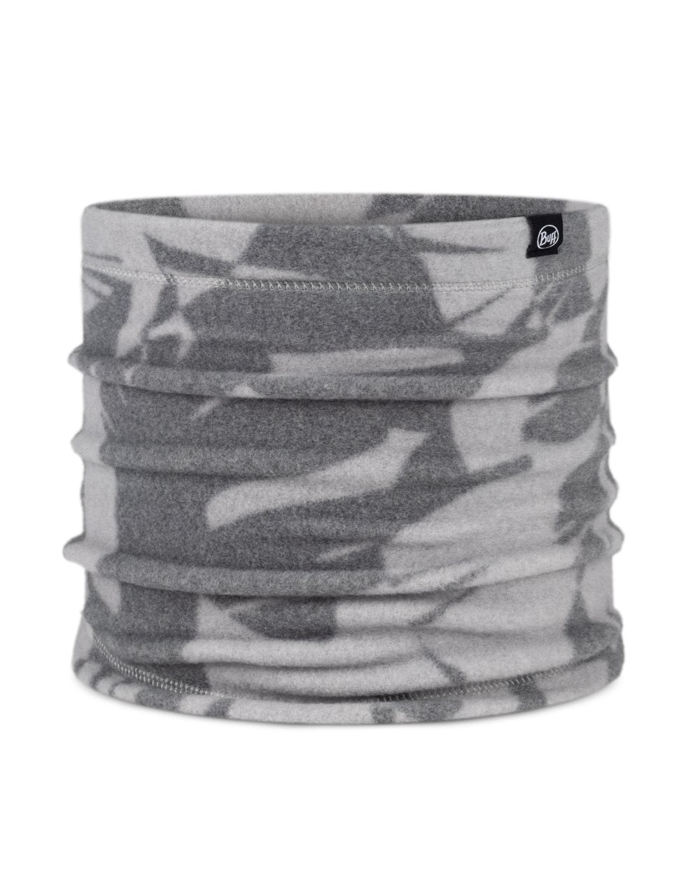 Bondu Grey Coloured Buff Polar Prints Neck Warmer On A White Background #colour_bondu-grey