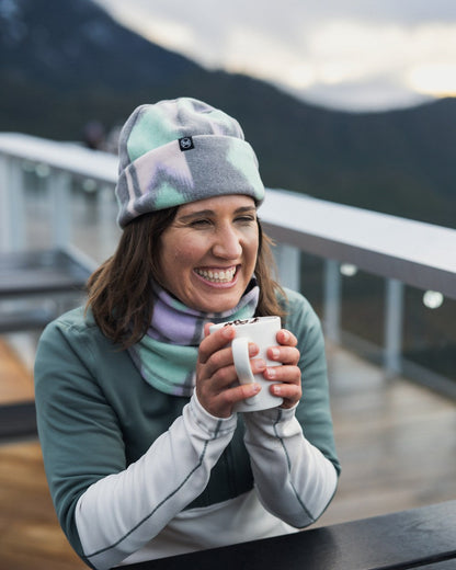 Cusha Multi Coloured Buff Polar Prints Neck Warmer On A Mountain Background #colour_cusha-multi