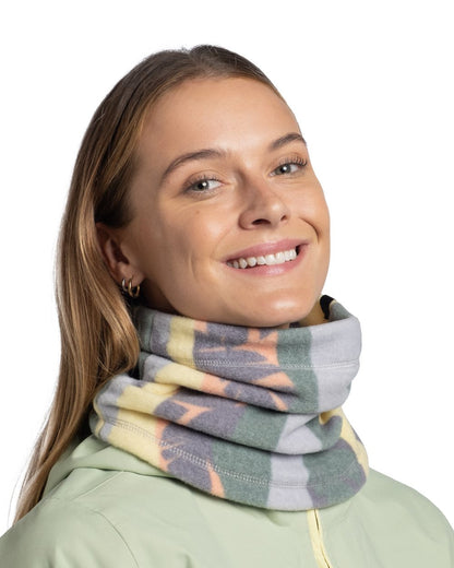 Simbo Multi Coloured Buff Polar Prints Neck Warmer On A White Background #colour_simbo-multi