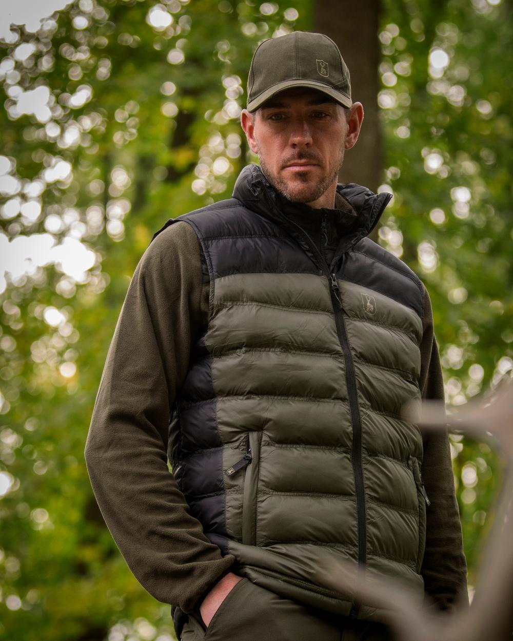 Tarmac Green Coloured Deerhunter Eagle Cap On A Forest Background #colour_tarmac-green