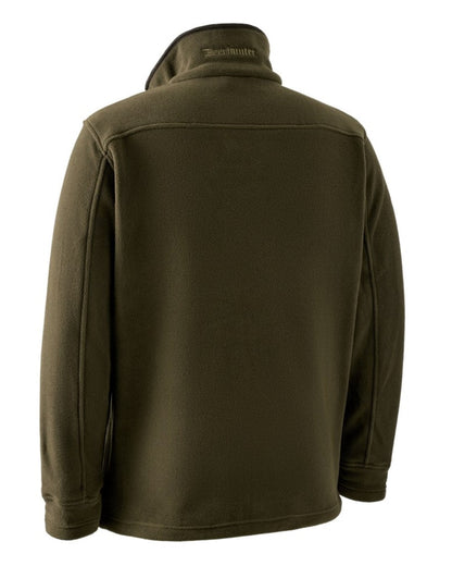 Tarmac Green Coloured Deerhunter Eagle Fleece Jacket On A White Background #colour_tarmac-green