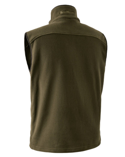 Tarmac Green Coloured Deerhunter Eagle Fleece Waistcoat On A White Background #colour_tarmac-green