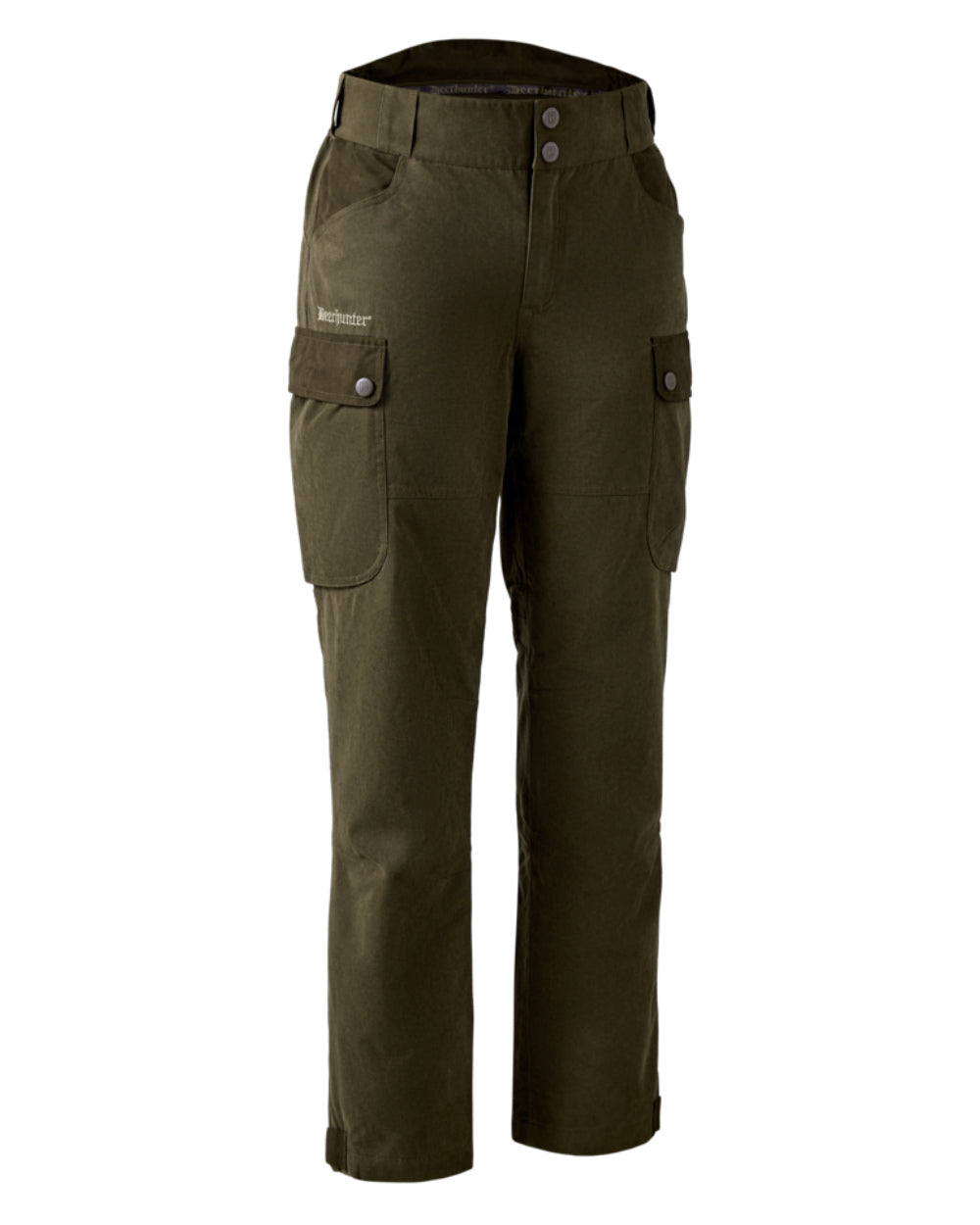 Tarmac Green coloured Deerhunter Eagle Trouser on a white background #colour_tarmac-green