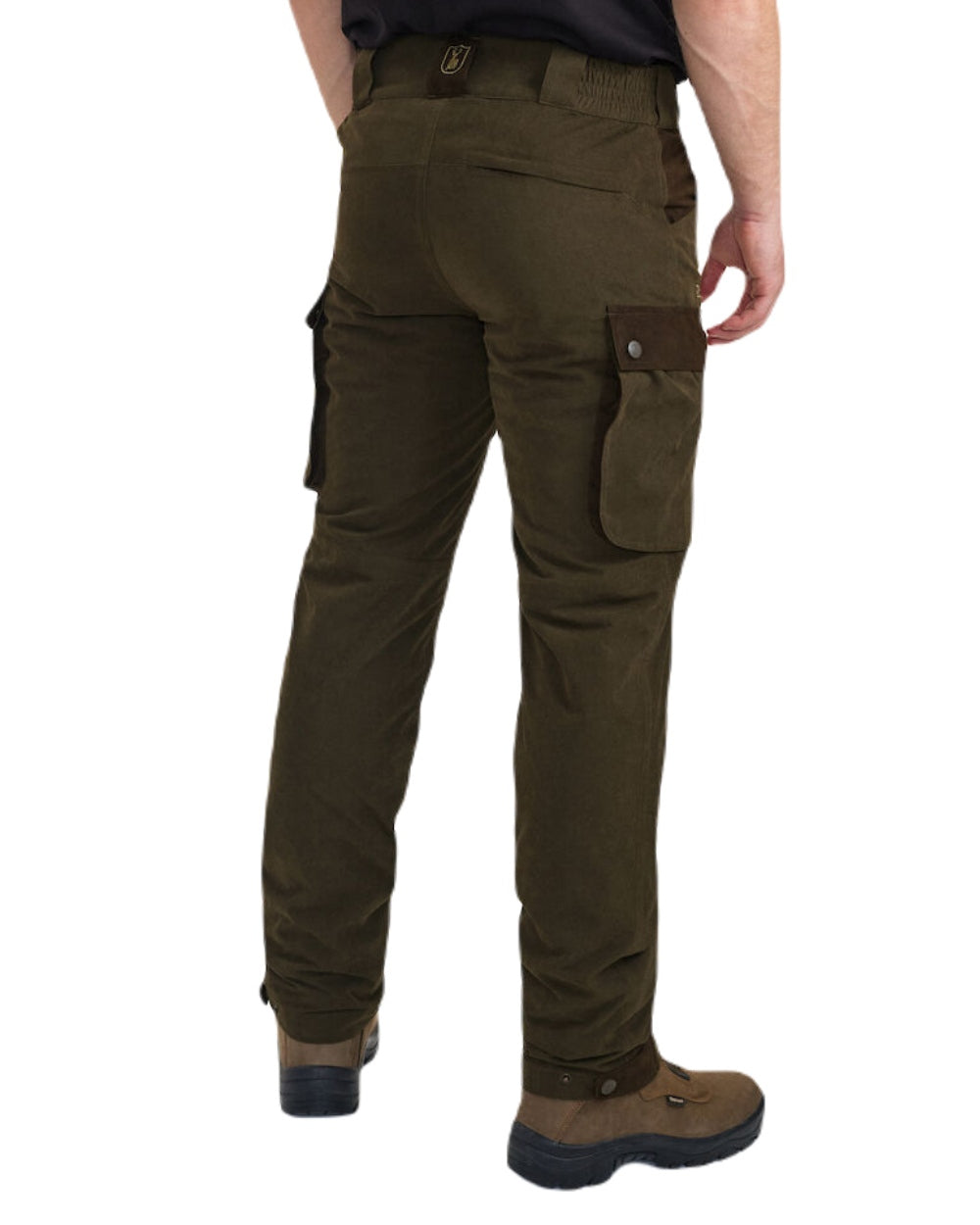 Tarmac Green coloured Deerhunter Eagle Trouser on a white background #colour_tarmac-green