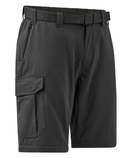 Black Ink coloured Deerhunter Slogen Zip-off Trousers on White background #colour_black-ink