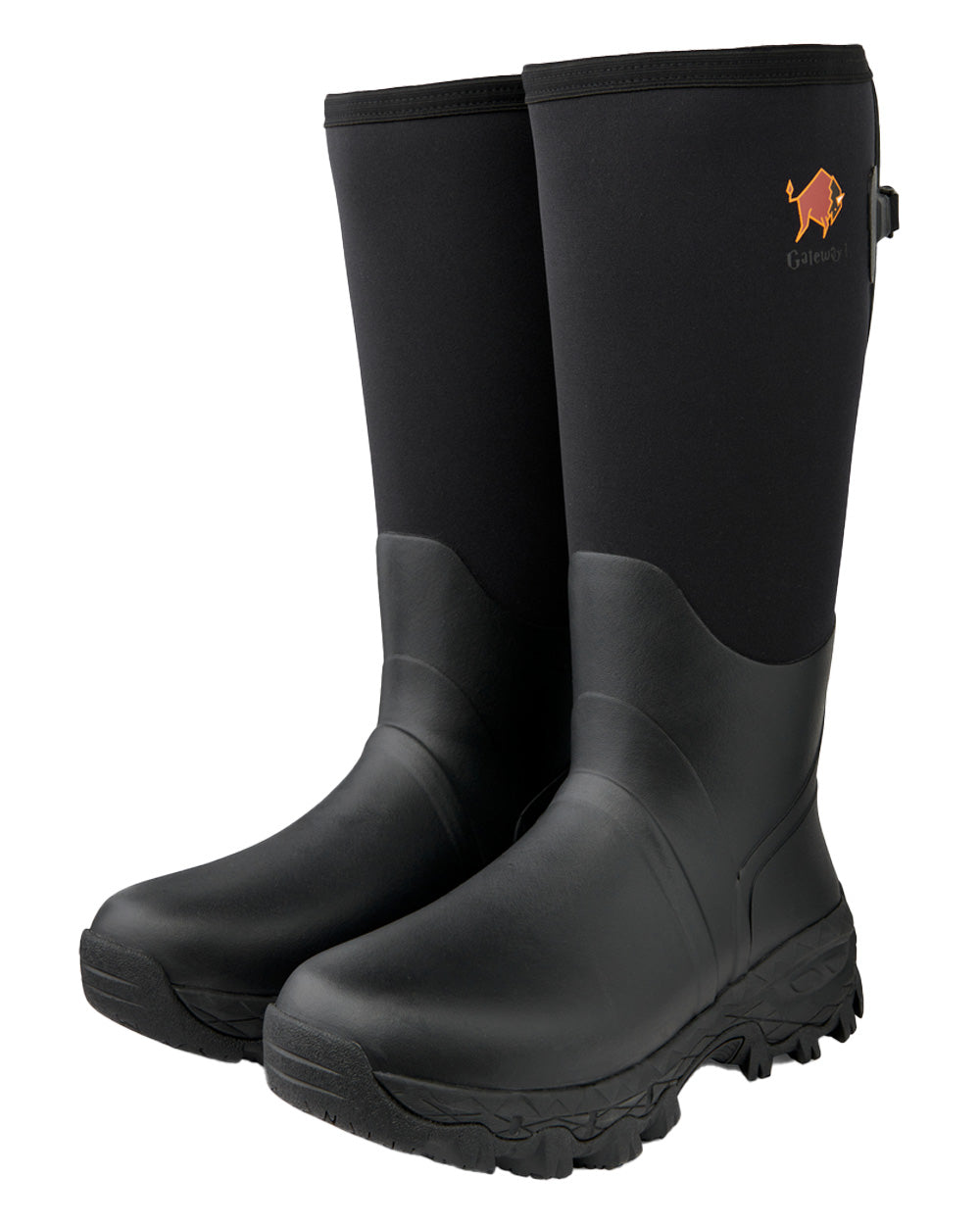 Black coloured Gateway1 Woodwalker 18" 4mm Wellingtons on White background #colour_black