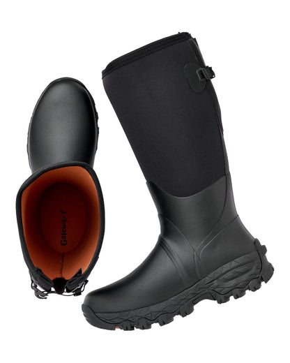 Black coloured Gateway1 Woodwalker 18" 4mm Wellingtons on White background #colour_black