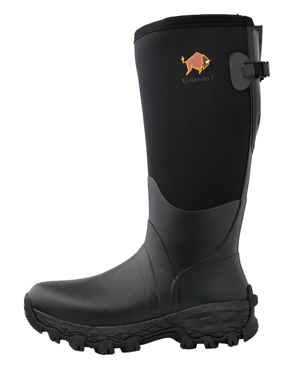 Black coloured Gateway1 Woodwalker 18" 4mm Wellingtons on White background #colour_black