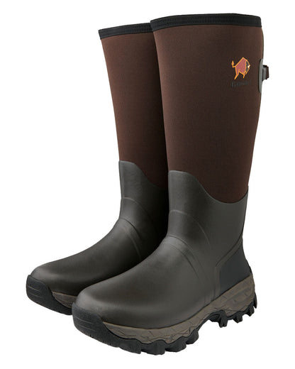 Dark Brown coloured Gateway1 Woodwalker 18" 4mm Wellingtons on White background #colour_dark-brown