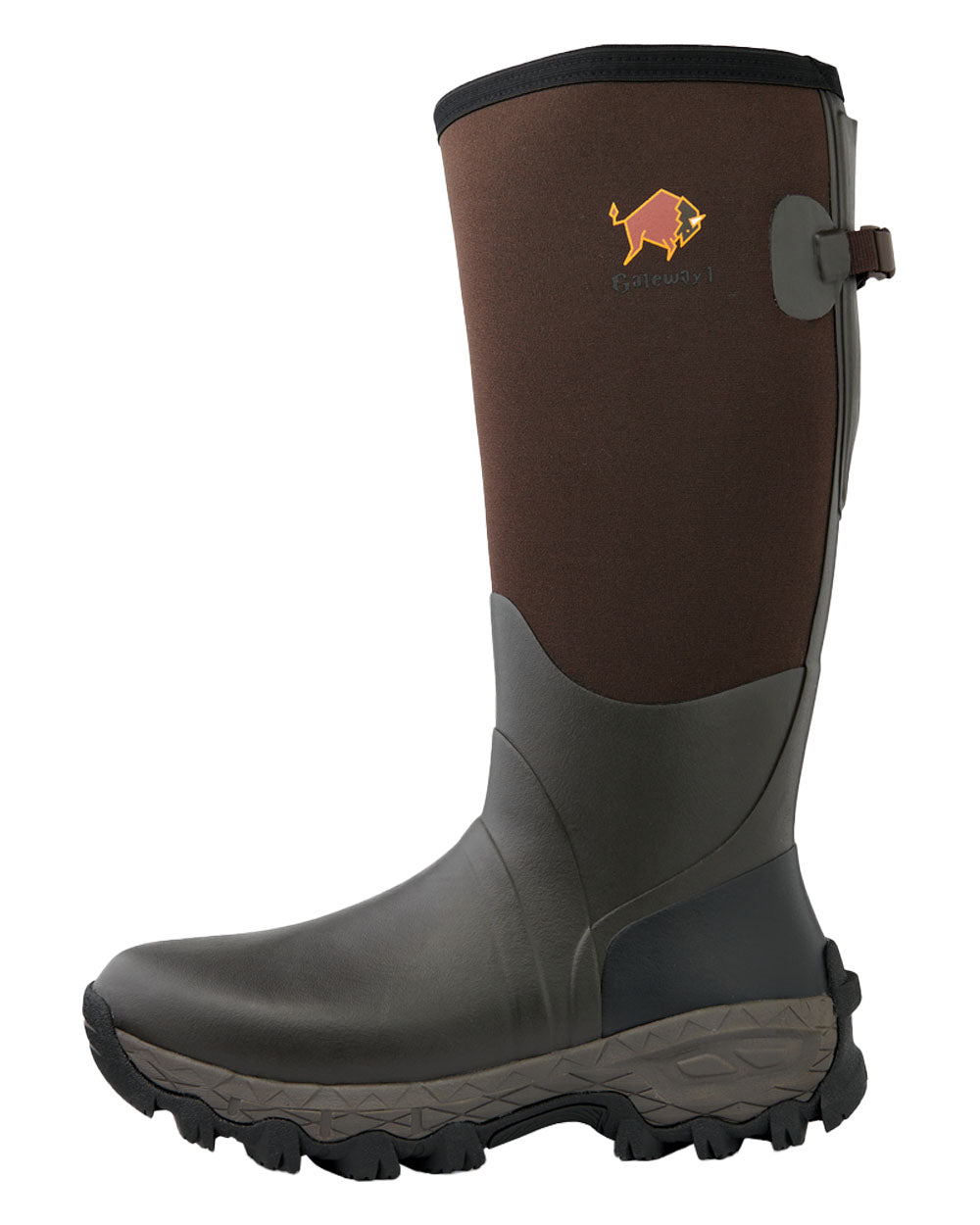 Dark Brown coloured Gateway1 Woodwalker 18" 4mm Wellingtons on White background #colour_dark-brown