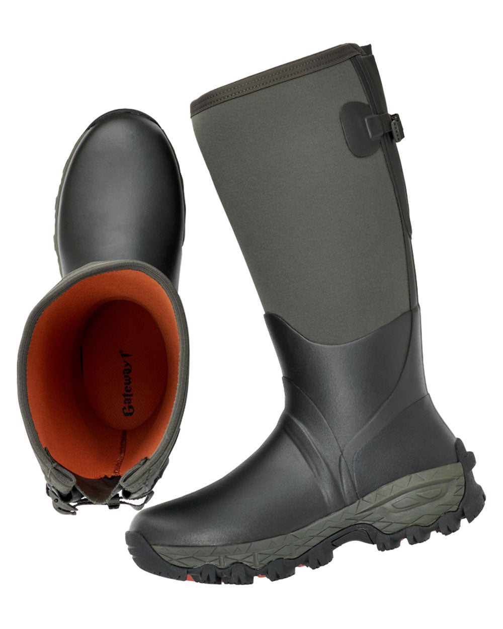 Forest coloured Gateway1 Woodwalker 18" 4mm Wellingtons on White background #colour_forest