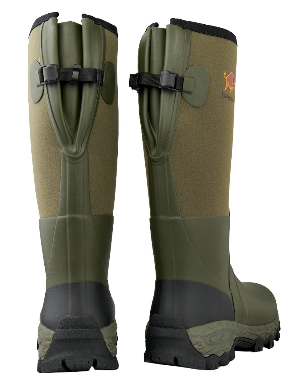Khaki coloured Gateway1 Woodwalker 18" 4mm Wellingtons on White background #colour_khaki
