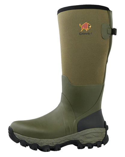 Khaki coloured Gateway1 Woodwalker 18" 4mm Wellingtons on White background #colour_khaki
