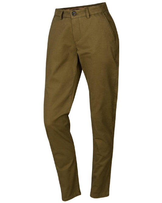Olive Coloured Harkila Norberg Lady Chinos on White Background
#colour_olive
