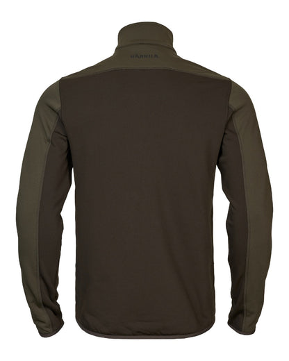 Shadow Brown Forest Night Coloured Harkila Olaf Fleece Jacket on white background #colour_shadow-brown-forest-night
