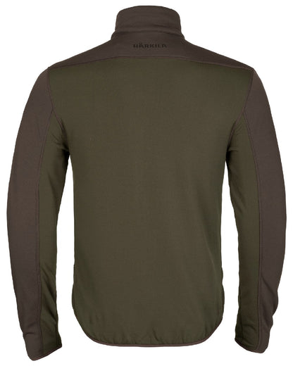 Willow Green Shadow Grey Coloured Harkila Olaf Fleece Jacket on white background
#colour_willow-green-shadow-grey
