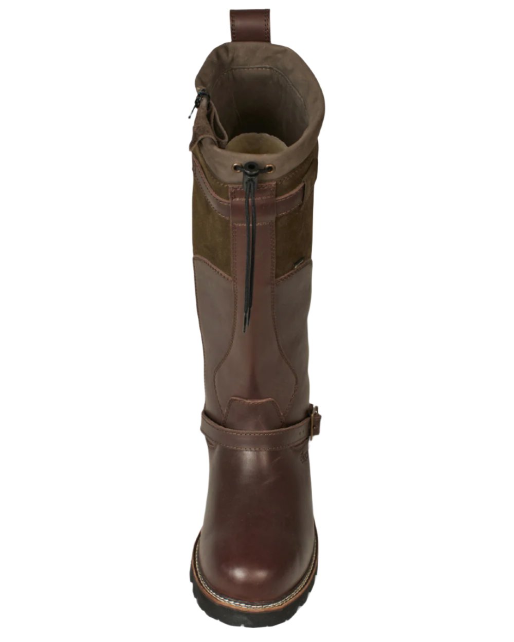 Willow Green Shadow Brown Coloured Harkila Visent 2.0 GTX Boots on white background #colour_willow-green-shadow-brown