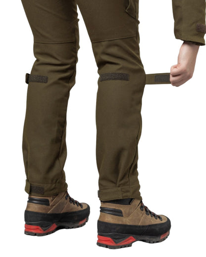 Willow Green Coloured Harkila Womens Pro Hunter GTX Trousers on white background #colour_willow-green