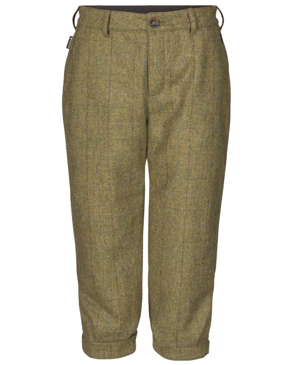Olive Coloured Harkila Womens Jura GTX Knee Length Trousers on white background #colour_olive