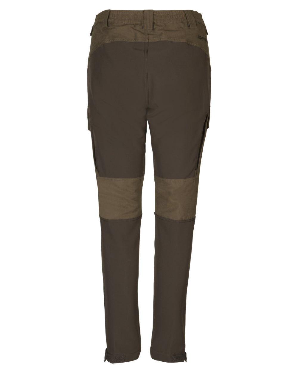 Willow Green Deep Brown Coloured Harkila Womens Scandinavian Pants On A White Background #colour_willow-green-deep-brown
