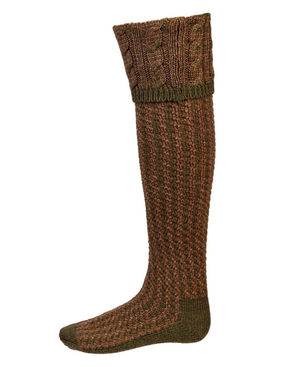 Hawthorn coloured House of Cheviot Reiver Socks on white background #colour_hawthorn