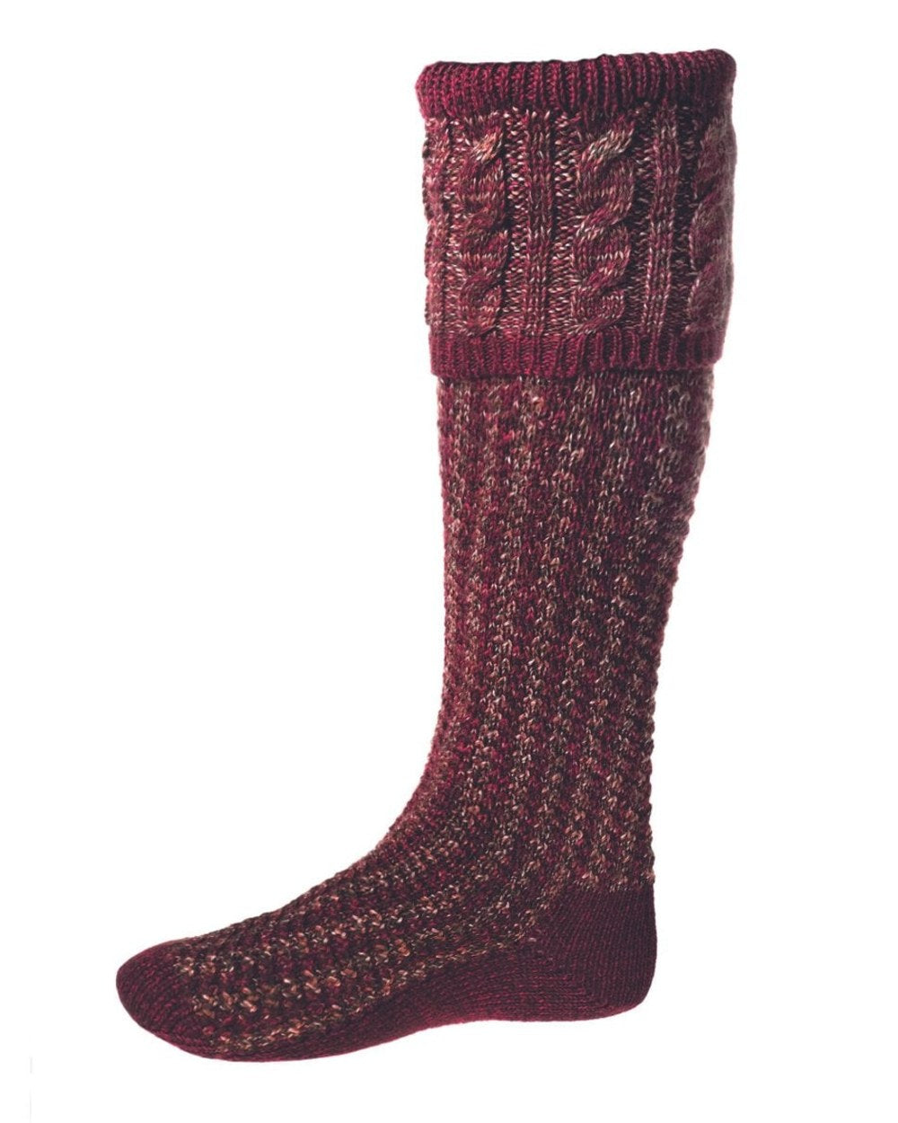 Lovat coloured House of Cheviot Reiver Socks on white background #colour_lovat