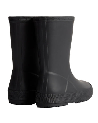Black Coloured Hunter Kids First Classic Wellington Boots on White Background
#colour_black