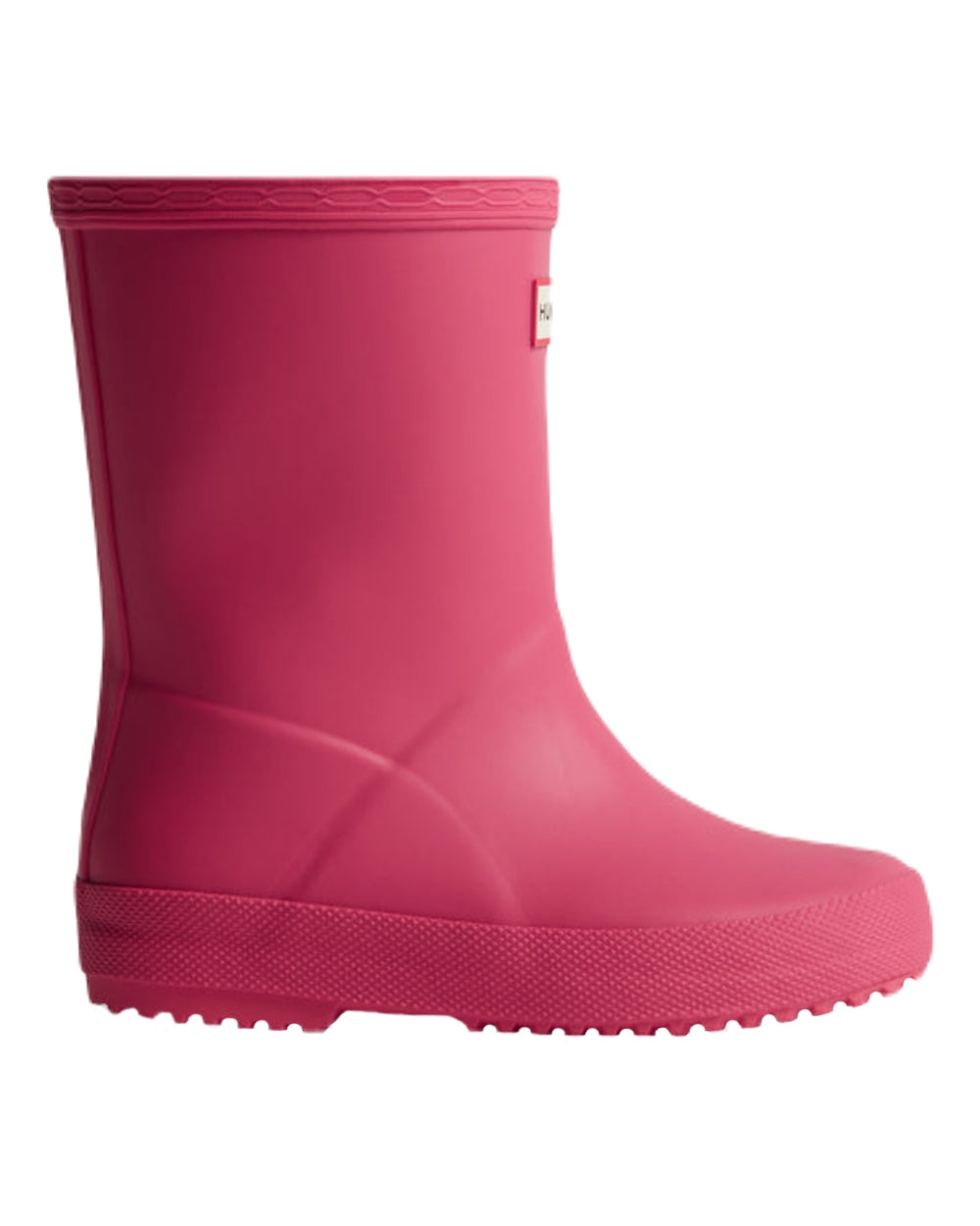 Bright Pink Coloured Hunter Kids First Classic Wellington Boots on White Background
#colour_bright-pink