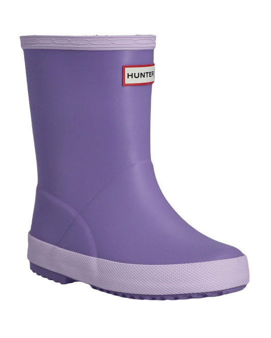 Lavender Mist Tempered Mauve Coloured Hunter Kids First Classic Wellington Boots on White Background
#colour_lavendar-mist-tempered-mauve