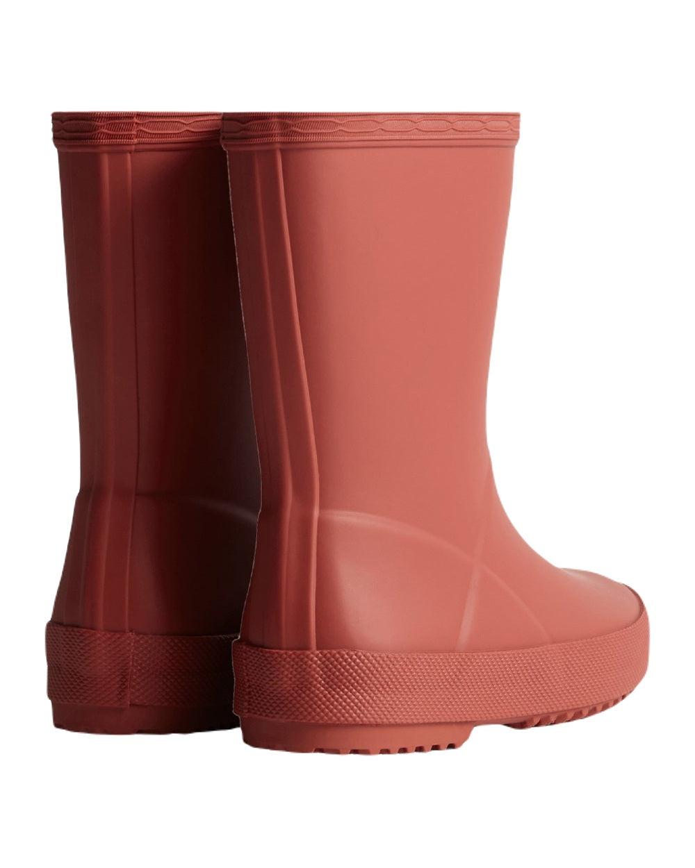 Military Red Coloured Hunter Kids First Classic Wellington Boots on White Background
#colour_military-red