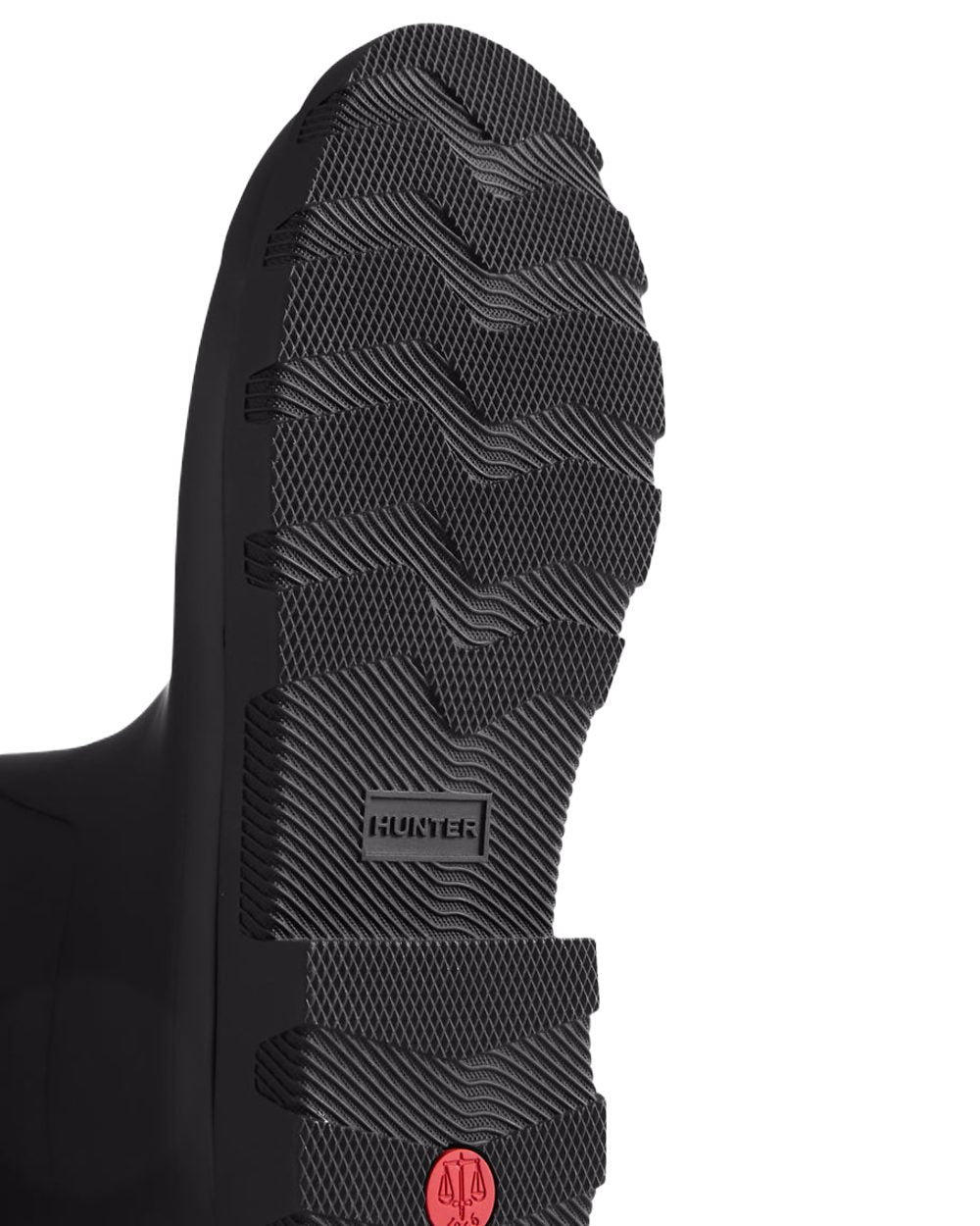 Black Coloured Hunter Mens Downpour Tall Wellingtons on white background
#colour_black