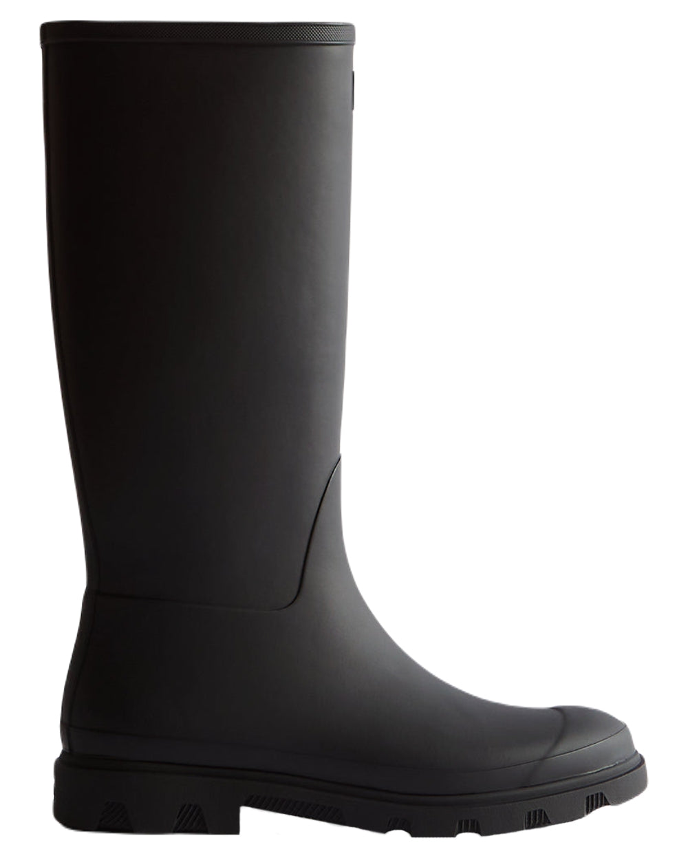 Black Coloured Hunter Mens Downpour Tall Wellingtons on white background
#colour_black
