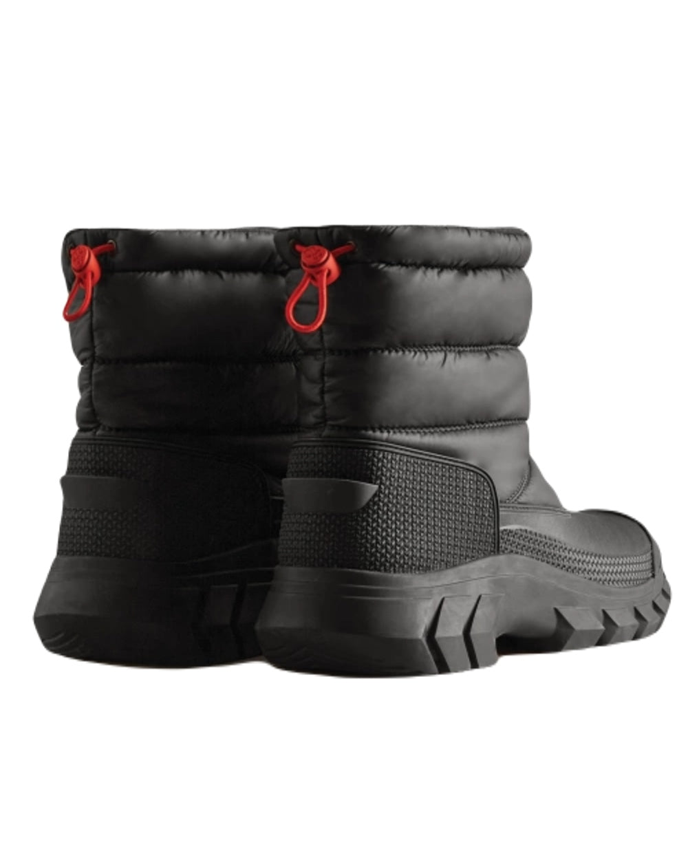 Black Coloured Hunter Mens Intrepid Short Snow Boots on White Background
#colour_black