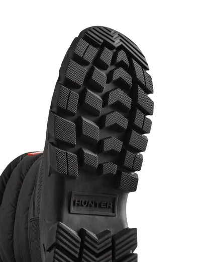 Black Coloured Hunter Mens Intrepid Short Snow Boots on White Background
#colour_black