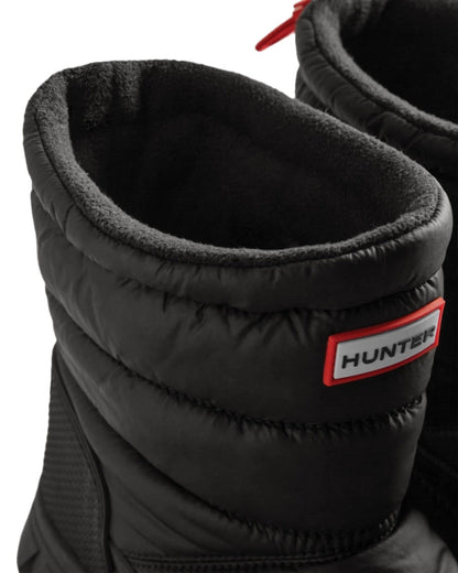 Black Coloured Hunter Mens Intrepid Short Snow Boots on White Background
#colour_black