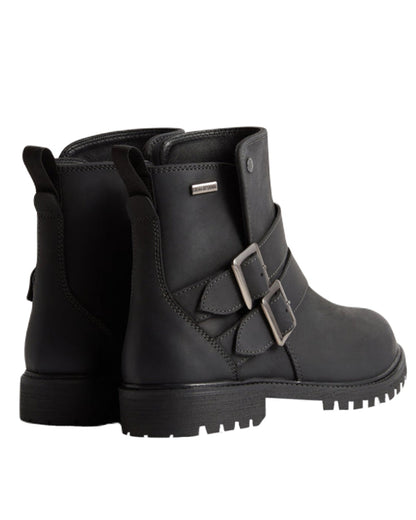 Black Coloured Hunter Womens Ness Ankle Boots on White Background
#colour_black