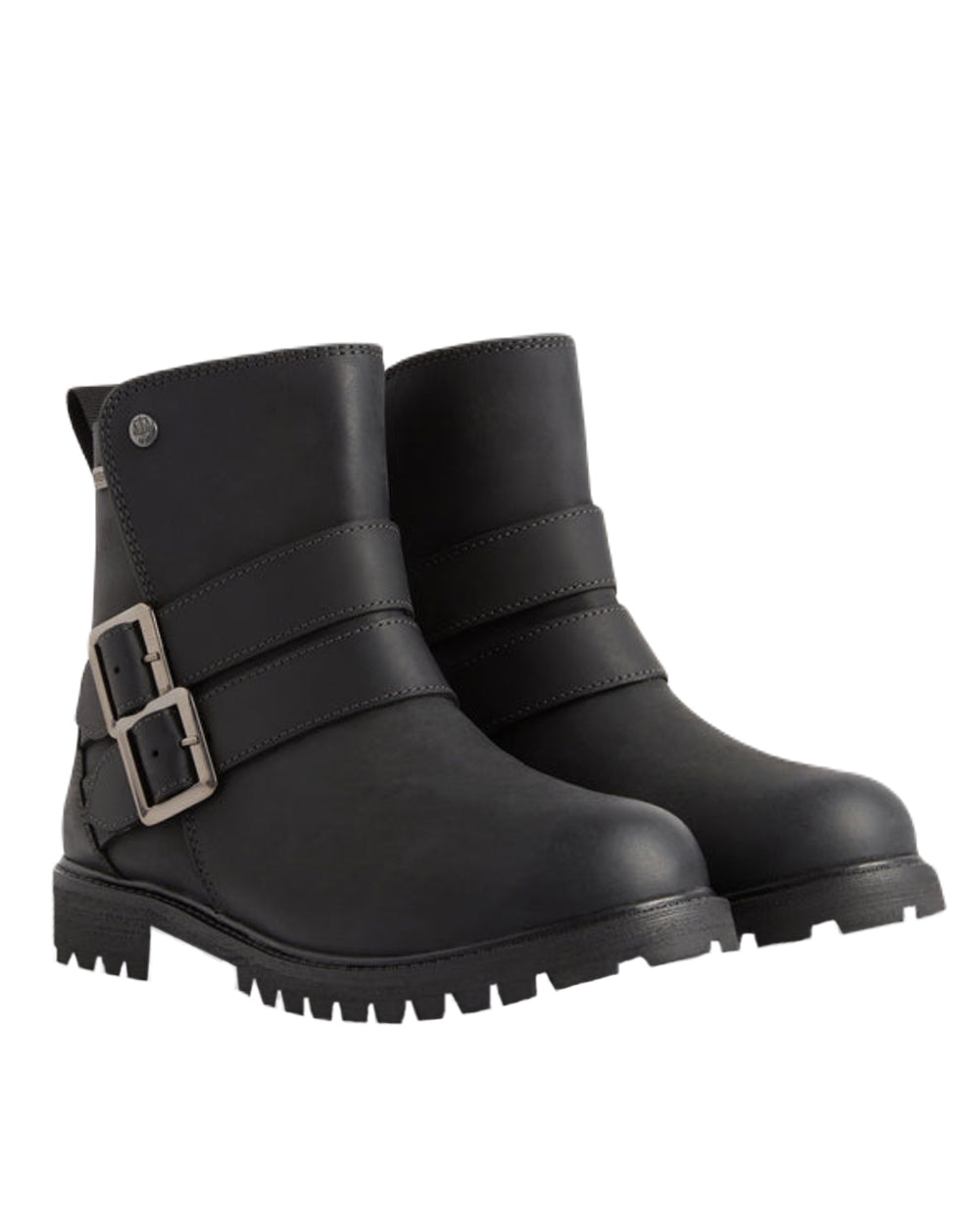 Black Coloured Hunter Womens Ness Ankle Boots on White Background
#colour_black