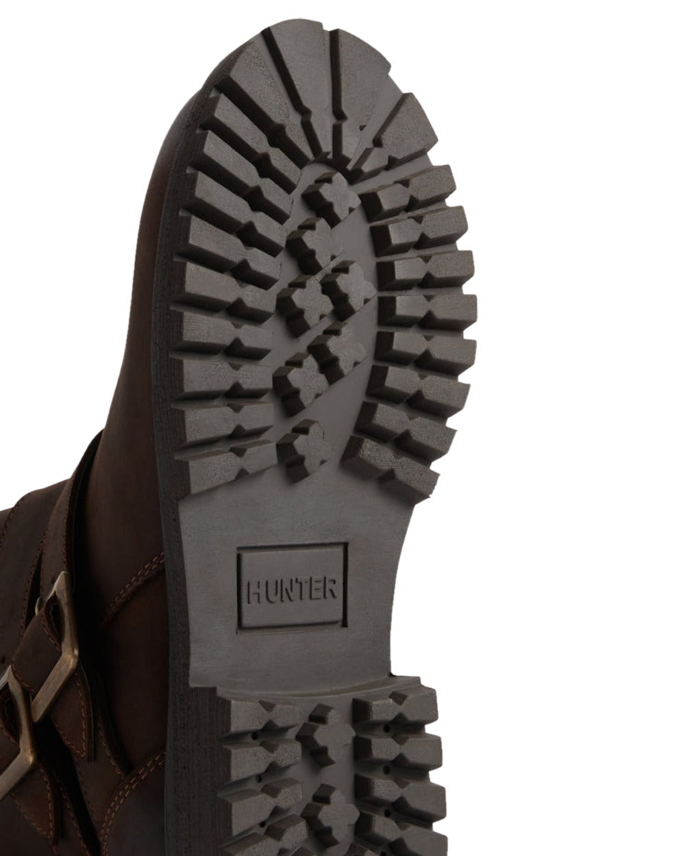Brown Coloured Hunter Womens Ness Ankle Boots on white background
#colour_brown