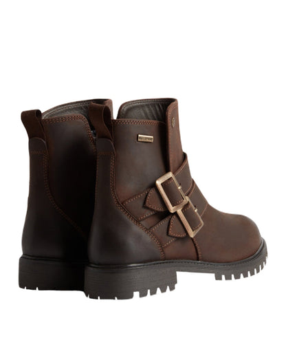 Brown Coloured Hunter Womens Ness Ankle Boots on white background
#colour_brown