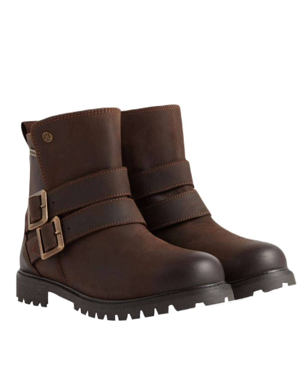 Brown Coloured Hunter Womens Ness Ankle Boots on white background
#colour_brown