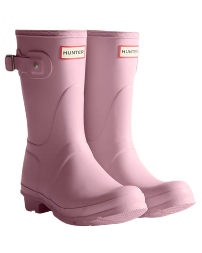 Pink Nectar Coloured Hunter Womens Original Short Wellington Boots on White Background
#colour_pink-nectar